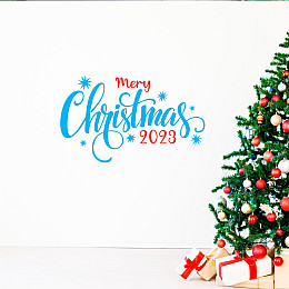 Наклейка виниловая Zatarga Новогодняя надпись 2023 М 910х545 мм глянцевая