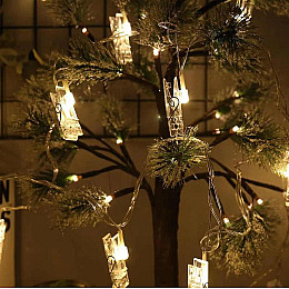 Гирлянда для фотографий с прищепками Fuji instax 10 м Теплый белый (202710)