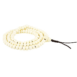 Четки тантрические из кости яка Swayambhu ST 108 бусин 6.2 мм (07497)