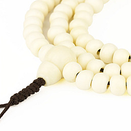 Четки тантрические из кости яка Swayambhu ST 108 бусин 6.2 мм (07497)
