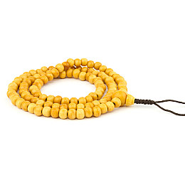 Четки тантрические из кости яка Swayambhu ST 108 бусин 6.4 мм (27089)