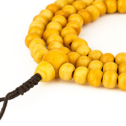 Четки тантрические из кости яка Swayambhu ST 108 бусин 6.4 мм (27089)