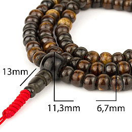 Четки тантрические из кости яка Swayambhu ST 2 счетчика 108 бусин 6.7 мм (25383)