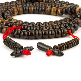 Четки тантрические из кости яка Swayambhu ST 2 счетчика 108 бусин 6.7 мм (25383)