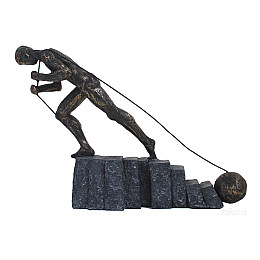Статуэтка ITALFAMA из смолы и бронзы Never Give Up Никогда не сдавайся 17 х 25 х 5 см (SR44421S)