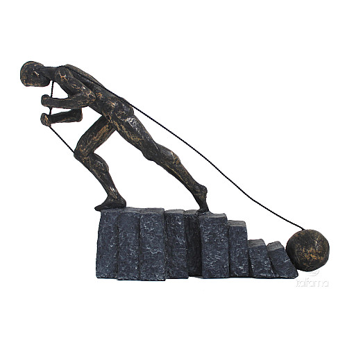 Статуэтка ITALFAMA из смолы и бронзы Never Give Up Никогда не сдавайся 17 х 25 х 5 см (SR44421S)