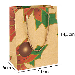 Сумочка подарочная бумажная с ручками Gift bag Кедиферон14.5х11х6 см Разноцветная (11967)