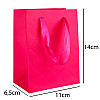 Сумочка подарочная бумажная с ручками Gift bag Diamants 14х11х6.5 см Малиновый (19382)