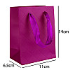 Сумочка подарункова паперова з ручками Gift bag Diamants 14х11х6.5 см Бузковий (19387)