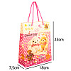 Сумочка подарочная пластиковая с ручками Gift bag Мишки 23х18х7.5 см Розовый (27320)