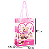 Сумочка подарочная пластиковая с ручками Gift bag Мягкая игрушка 17х12х5.5 см Розовый (27326)