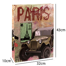 Сумочка подарочная бумажная с ручками Gift bag Paris 43х32х10 см (19378)