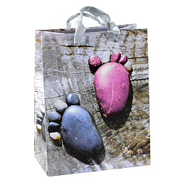 Сумочка подарочная бумажная с ручками Gift bag Камешки 23х18х10 см (15791)