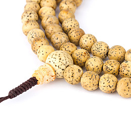 Чётки из семян пальмы Swayambhu ST Кровь дракона108 бусин 6.8 мм (14878)