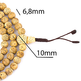 Чётки из семян пальмы Swayambhu ST Кровь дракона108 бусин 6.8 мм (14878)