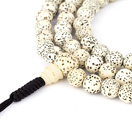 Чётки из семян пальмы Swayambhu ST Кровь дракона 108 бусин 7.2 мм (22831)