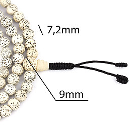 Чётки из семян пальмы Swayambhu ST Кровь дракона 108 бусин 7.2 мм (22831)