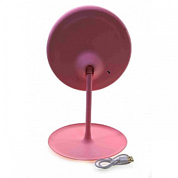 Настільне дзеркало з LED підсвічуванням і підставкою під прикраси Mine 28х18 см Рожевий (hub_lt5j4w)