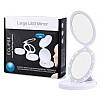 Косметическое зеркало с LED подсветкой RIAS Eclipse раскладное White (3_01480)