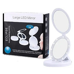 Косметическое зеркало с LED подсветкой RIAS Eclipse раскладное White (3_01480)