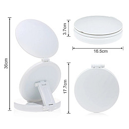 Косметическое зеркало с LED подсветкой RIAS Eclipse раскладное White (3_01480)