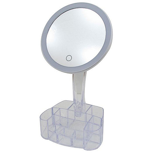 Косметическое зеркало с LED подсветкой RIAS HH098 26LED 360° с органайзером (3_01549)
