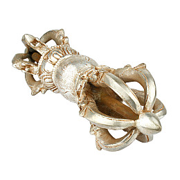 Ваджр (дордже) HandiCraft Бронза посеребрение Семь спиц 24 см (26362)