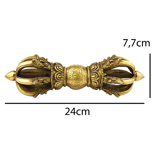 Ваджр (дордже) HandiCraft Бронза Семь спиц 24 см (25978)