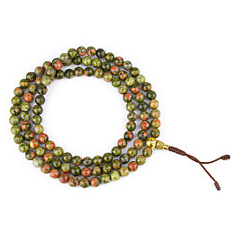 Чотки з яшми Swayambhu ST 108 намистин 6.6 мм (27316)