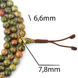 Чотки з яшми Swayambhu ST 108 намистин 6.6 мм (27316)