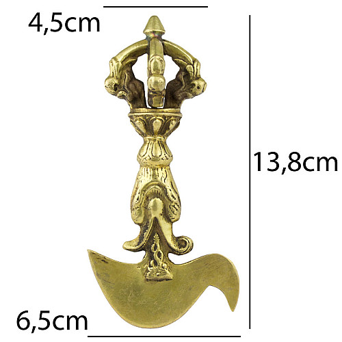 Картика (тиб. Дригуг) HandiCraft Бронза 13.8 см Подставка - дуб (26681)