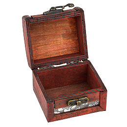 Шкатулка Сундучок в колониальном стиле Guardar 7.9х7,3х6 см Коричневый Серебристый (27375)