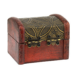Шкатулка Сундучок в колониальном стиле Guardar 7.9х7,3х6 см Коричневый Бронзовый (27376)