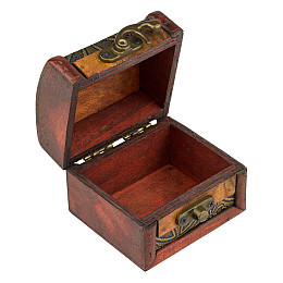 Шкатулка Сундучок в колониальном стиле Guardar 7.9х7,3х6 см Коричневый Бронзовый (27376)