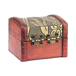 Шкатулка Сундучок в колониальном стиле Guardar 7.9х7,3х6 см Коричневый Бронзовый (27380)
