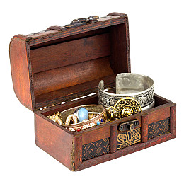 Шкатулка Сундучок в колониальном стиле Guardar Старинная карта 14х9х8.5 см Коричневый (27420)