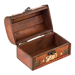 Шкатулка Сундучок в колониальном стиле Guardar Старинная карта 14х9х8.5 см Коричневый (27420)