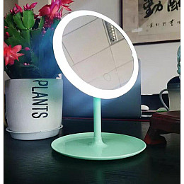 Зеркало с LED подсветкой круглое WS W8 Green (10542-hbr)