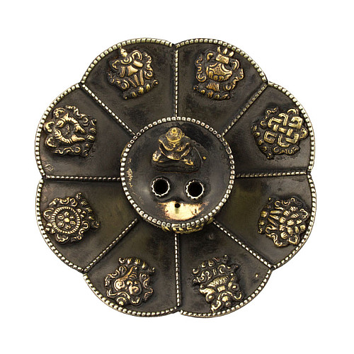 Подставка для благовоний "Символы счастья" HandiCraft Медь Чеканка 10 х 7.5 см (22294)
