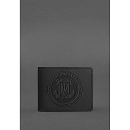 Кожаная обложка на удостоверение Морской охраны черная Crazy Horse BlankNote