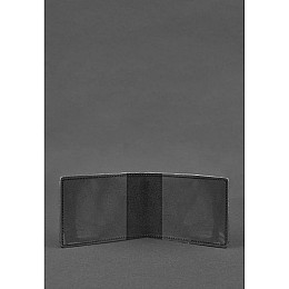 Кожаная обложка на удостоверение Морской охраны черная Crazy Horse BlankNote