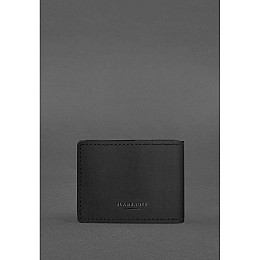 Кожаная обложка на удостоверение Морской охраны черная Crazy Horse BlankNote