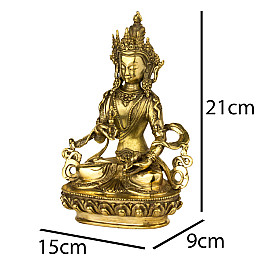 Статуя Ваджрасаттва (Дордже Семпа) Kailash 21х15х9 см Бронза (26770)