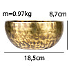 Поющая чаша Тибетская Singing bowl Ручная холодная ковка 18,5/18,5/8,7 см Бронзовый (27407)