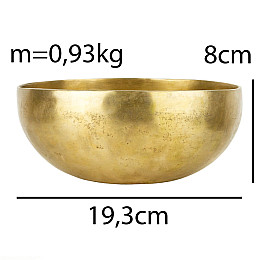 Поющая чаша Тибетская Singing bowl Ручная холодная ковка 19,3/19,3/8 см Бронза матовая (27400)