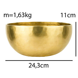 Тибетська співоча чаша Singing bowl Ручна холодна ковка  24,3/24,3/11 см Бронза матова (27404)