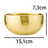 Тибетська співоча чаша Singing bowl Ручна холодна ковка 15,1/15,1/7,3 см Бронза матова (26553)