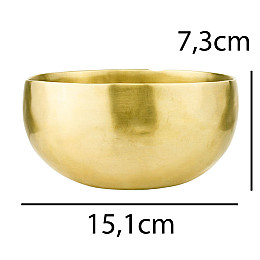 Тибетська співоча чаша Singing bowl Ручна холодна ковка 15,1/15,1/7,3 см Бронза матова (26553)