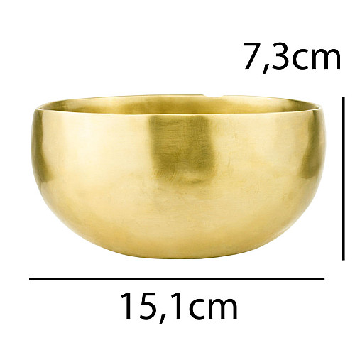 Тибетська співоча чаша Singing bowl Ручна холодна ковка 15,1/15,1/7,3 см Бронза матова (26553)