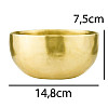 Тибетська співоча чаша Singing bowl Ручна холодна ковка 14,8/14,8/7,5 см Бронза матова (26554)